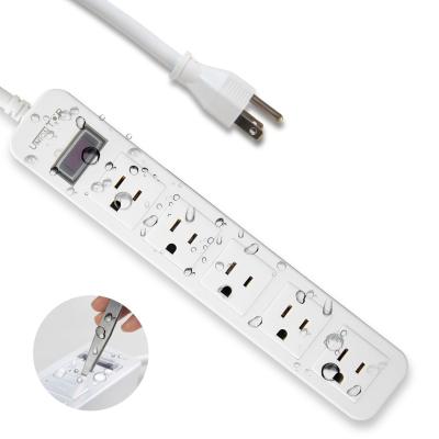 China Residential / Multi-Purpose US Standard Multiple Outlet Waterproof Power Strip With 5 Safe Outlets Protection Extension Sockets for sale