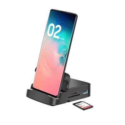 China Mobile Phone 8 In 1 USB Hub 3.0 Docking Station With Holder For Phone Macbook Usb Hubs for sale