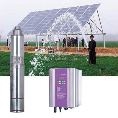 China 304 S/S motor shaft rechargeable high quality outdoor solar water pump for irrigation solar water pump for agriculture system submissible solar pump for sale