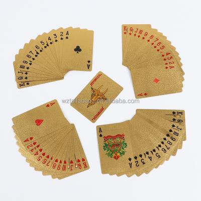 China Entertaiment Playing Cards Custom Plastic Golden Monster Playing Cards Printing Customizable Luxury 24K Gold Foil Monster Poker Playing Cards for sale