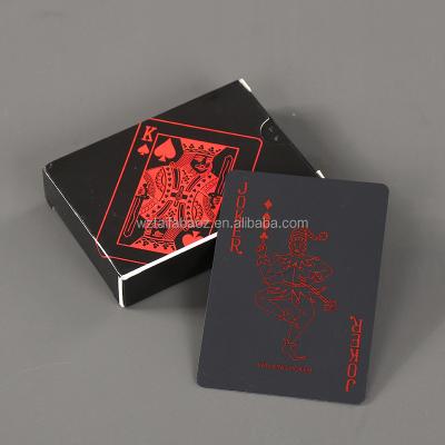 China Entertaiment Playing Cards Custom Logo High Quality Smooth Black Plastic Waterproof Poker Creative Durable Gold Plated Poker Playing Cards for sale