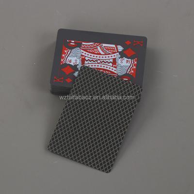 China Entertaiment Playing Cards Factory Customized Playing Cards Black Waterproof Poker Card for Games for sale