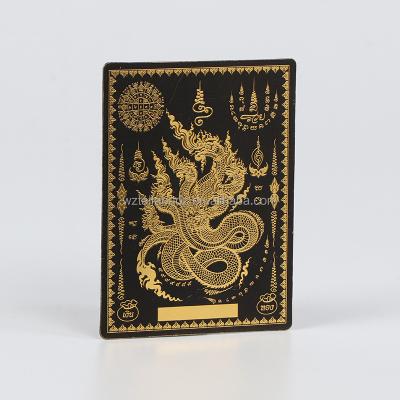 China Entertaiment Playing Cards Professional manufacturer wholesale 24k gold plating pet material Buddha card amulet to European market for sale