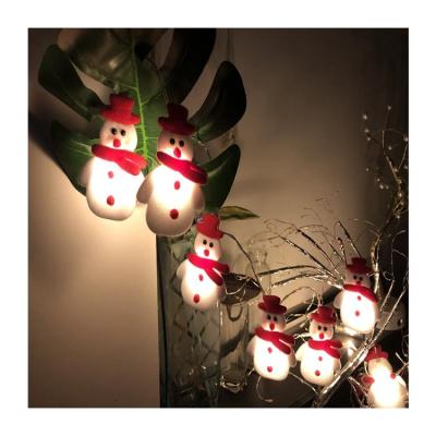 China Light Red Christmas Lights LED Garland String Lights Fairy Lights White Christmas Snowman String Lights Decor For Home for sale