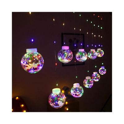 China Santa Claus Curtain Light Garland Fairy Christmas Ball String Lights Christmas LED String Lights Christmas Party Decor for Home for sale