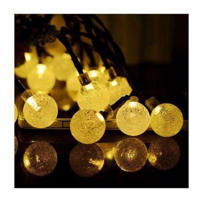 China Holiday Solar String Light Christmas Led Lights Crystal Ball Lights String Outdoor Waterproof Decorative Lights for sale