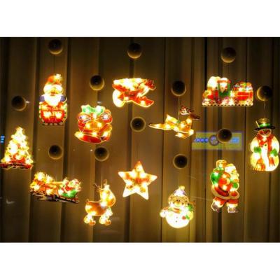 China Christmas Light Christmas Lights Multi Type Hanging Led Suction Cup Lights Decoration Lantern String Curtain Window Light Christmas Decoration for sale