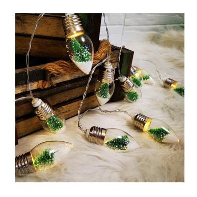 China Indoor Christmas Solar Decorations 10 LED Light Holiday String String Light Battery Cable Wishing Bottle Christmas Tree Lamp for sale