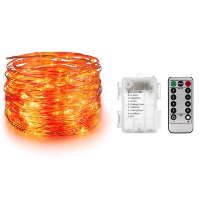 China Orange Fairy String Lights Battery Operated, Twinkle Firefly Lights With Remote Control, String Lights 50 for sale