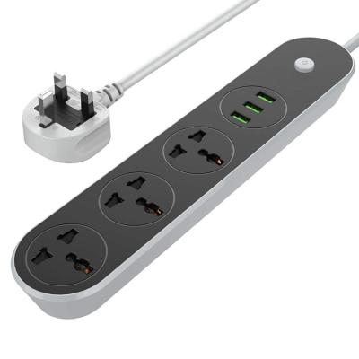 China Extension lead with USB slots, power strip surge protector, universal power strip 13 amps for sale