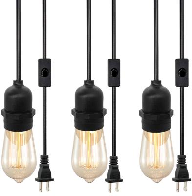 China Modern Vintage Plug In Hanging Light Kit, Vintage Hanging Light Rope, Plug-In Pendant Light Rope for sale