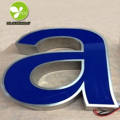 China Outdoor eye-catching stainless steel letters with led light for sale