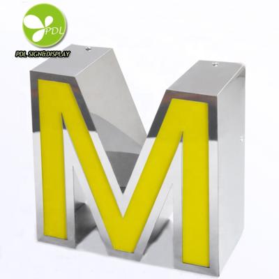 China Factory Price Customized Satinless Frontlit 3D Stainless Steel Steel Led Channel Letters for sale