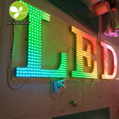 China Best Quality 2021 Building Exterior Full Color RGB Led Sign For Store Mall And Company for sale