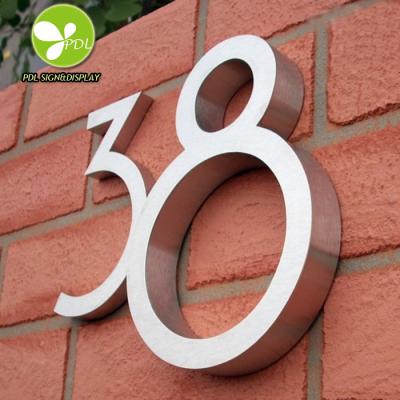 China Waterproof Custom Stainless Steel House Numbers And Letters Stainless Steel for sale