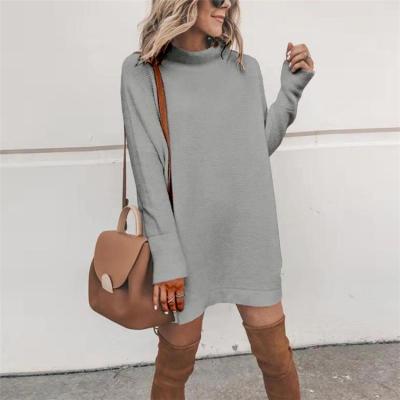 China 2020 Breathable Hot Selling Top High Quality Sweater Long Pullover Dress Sweater Women Winter for sale