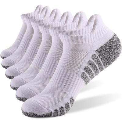 China Breathable 6 Pairs Athletic Running Ankle Socks Cushioned Breathable Low Cut Sports Tab Socks For Men And Women for sale