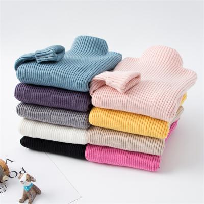 China Children Anti-shrink Boys Woolen Warm Thick Sweater Knitted Children Solid Sweaters Girls for sale