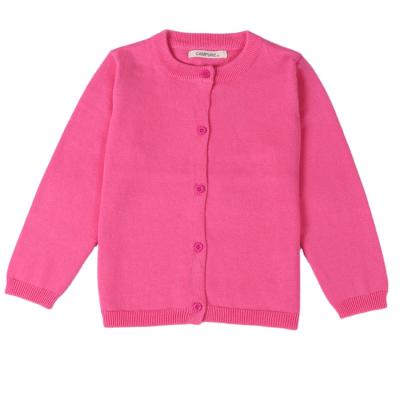 China Winter Anti Shrink Tops Autumn Kids Long Sleeves Knitted Jacket Cardigan Child Girl Solid Single Breasted Sweaters for sale