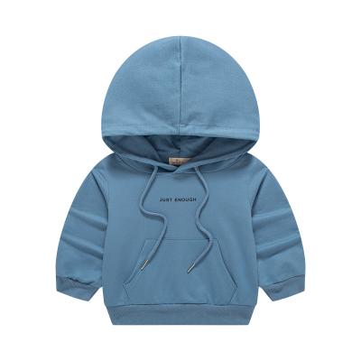 China Custom Logo Solid Color Unisex Winter Spring Anti Shrink Tops Baby Boy Kids Pullover Sweatshirts Children's Hoodies for sale