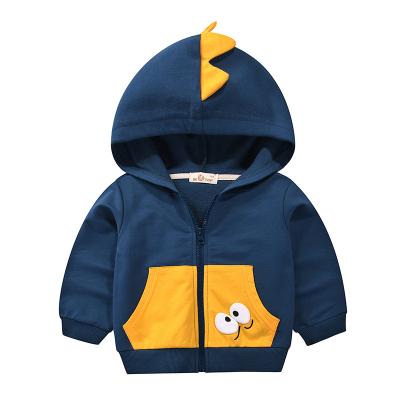 China Baby Boy Anti-Shrink Long Sleeve Dinosaur Hoodies Kids Sweatshirt Toddler Zipper Jacket Boys Hoodie Jackets for sale