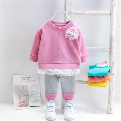 China Spring and Autumn Girls Cute Rabbit Pullover Sweater Leggings Casual Girls Dress Sets for sale