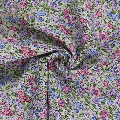 China Hot Selling Shrink-Resistant Pure Cotton Poplin Cotton Fabric Soft Floral Printed Fabric For Garment for sale