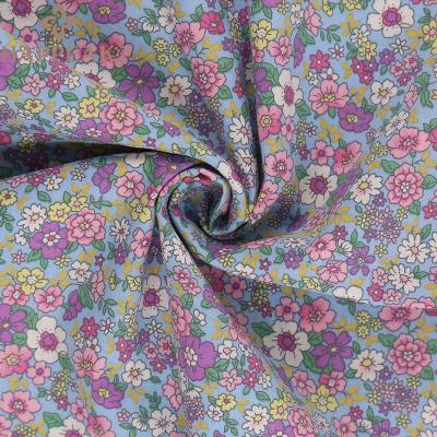 China HAPPEAK Soft Shrink-Resistant Hand Feel 100 Cotton Shirt Fabric Colorful Floral Printed Cotton Fabrics for sale