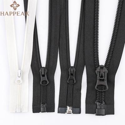 China HAPPEAK Automatic Lock 3# Open End Auto Lock Wholesale Custom Nylon Zippers For Handbags for sale