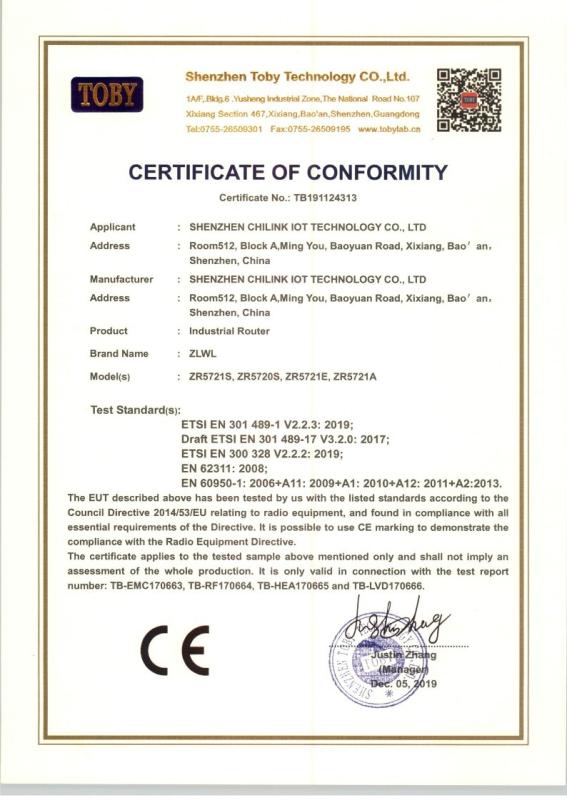 CE - Shenzhen Chilink Iot Technology Co., Ltd.