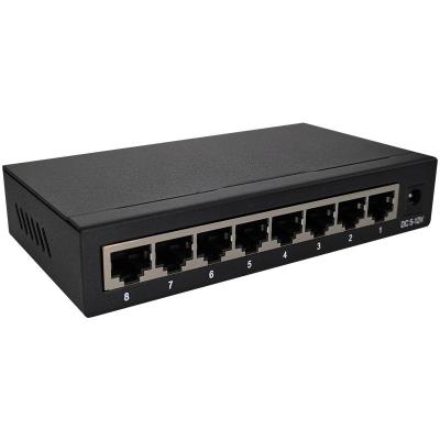 China ZLWL 8 Port 10/100/1000mbps Stackable Gigabit Ethernet Network Router Smart Desktop Switch China Produce Support Wholesale OEM ODM for sale