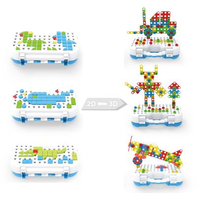 China Construction Toy Educational DIY Toys 3D Screw Puzzles Building Block Sets Kids Building Tool Kit Toolbox for sale