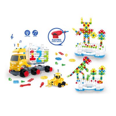 China Construction Toy Educational DIY Toys 3D Screw Puzzles Building Block Sets Kids Building Tool Kit Toolbox for sale