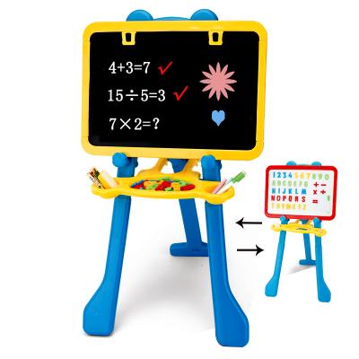 China Plastic 2 in 1 Blackboard and Chalkboard Kids Art Easel Drawing Board Writing Board Educational Toys for sale