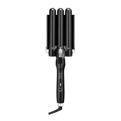 China Amazon Topseller Triple Barrel Hair Crimper Multi Rotating Temperature Control Curler Bendable Sector 360 Cord Mermade Hair Hesitate for sale