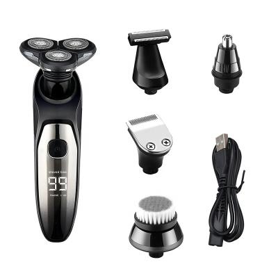 China SHENYUAN Wenzhou Manufacturer Mens Grooming Kit Waterproof LCD Display Triple Shaver Machine For Men for sale