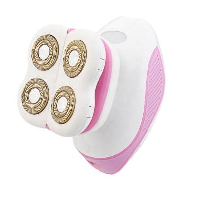 China Triple Blade 3 IN 1washable Four Heads Body Leg Face Lady Hair Remover Lady Razor for sale