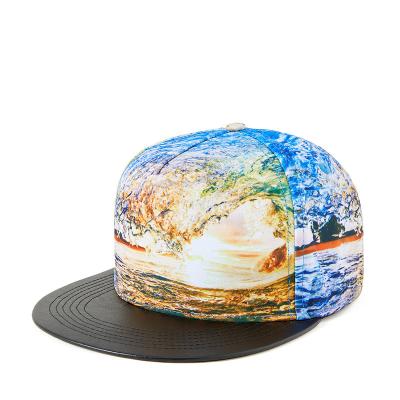 China 6-Panel Hat 6 Panel Custom Flat Brim Sublimation Logo Hat  Snapback Sport Baseball Caps for sale