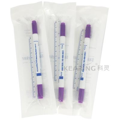 China felt & Fiber Tip Kearing Double Tip Surgical Skin Marker Violet Color (1.0mm & 0.5mm) For Temporary Marking On Skin for sale