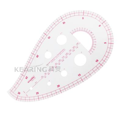 China Kearing Clear Curve Plastic 60cm Line Drawing Vary Shape Curve Sewing Fashion Tailor Design Ruler for sale