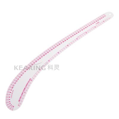 China Kearing 61cm Hip Curve Ruler Template Making Fashion Design Flexible Plastic Sewing Ruler Fashion Design Measurement for sale