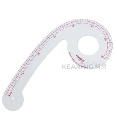 China Kearing 35CM Ruler French Curve Fashion Design Plastic Flexible Plastic Ruler for sale