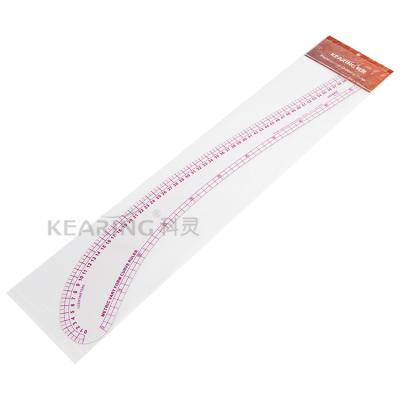 China Fashion Design Measuring Kearing 61cm Curve Ruler Fashion Plastic Flexible Design Sewing French Curve Hip Curve Ruler for sale