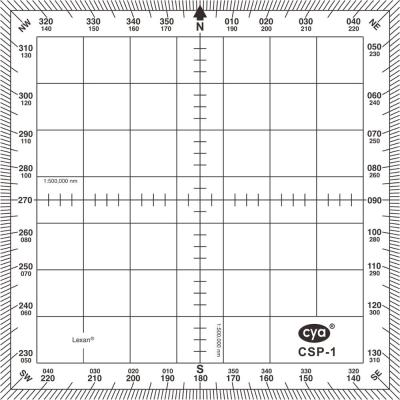 China Custom Flying Training Nautical Miles Navigation Square Pilot Protractor with Holes for Students Map Reading Pilot CSP-1 for sale