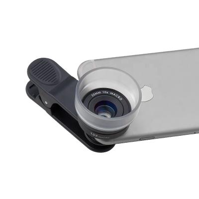 China Aluminum & IBOOLO Macro Mobile Phone Lens 25mm Optical Glass 10x Lens For Smartphone for sale