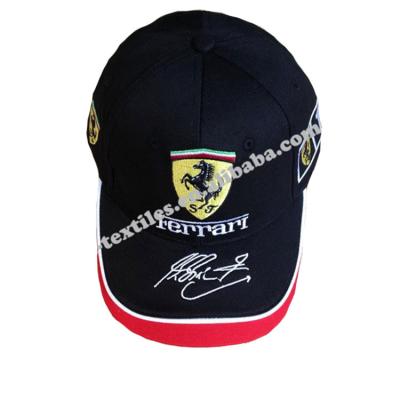 China breathable & Waterproof High Quality Custom Embroidered Soccer Team Club Black Cotton Twill Baseball Cap for sale