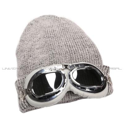 China JOINT winter acrylic warm hat/wool beanie with sunglass trim on cuff like famous star style for sale