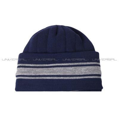 China JOINT warm acrylic beanie with blindfold for men inside with soft faux fur lining for sale