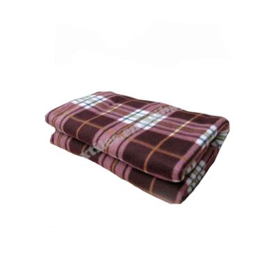 China PORTABLE Cheap Recycled Nice Nice Polyester Tartan Printed Brushed Fleece Blanket / Throw Blanket for sale