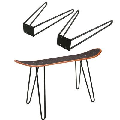 China Black Sofa Chair Frame Skateboard Desk Hairpin Table Legs Bedside Table Legs Metal High Quality Modern Iron Decoration for sale